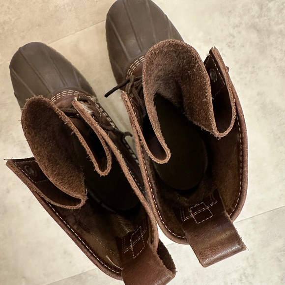 LL Bean lace up Boots Women's size 6M, dark brown leather - Picture 6 of 10